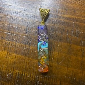 seven Chakra Orgonite Necklace pendant